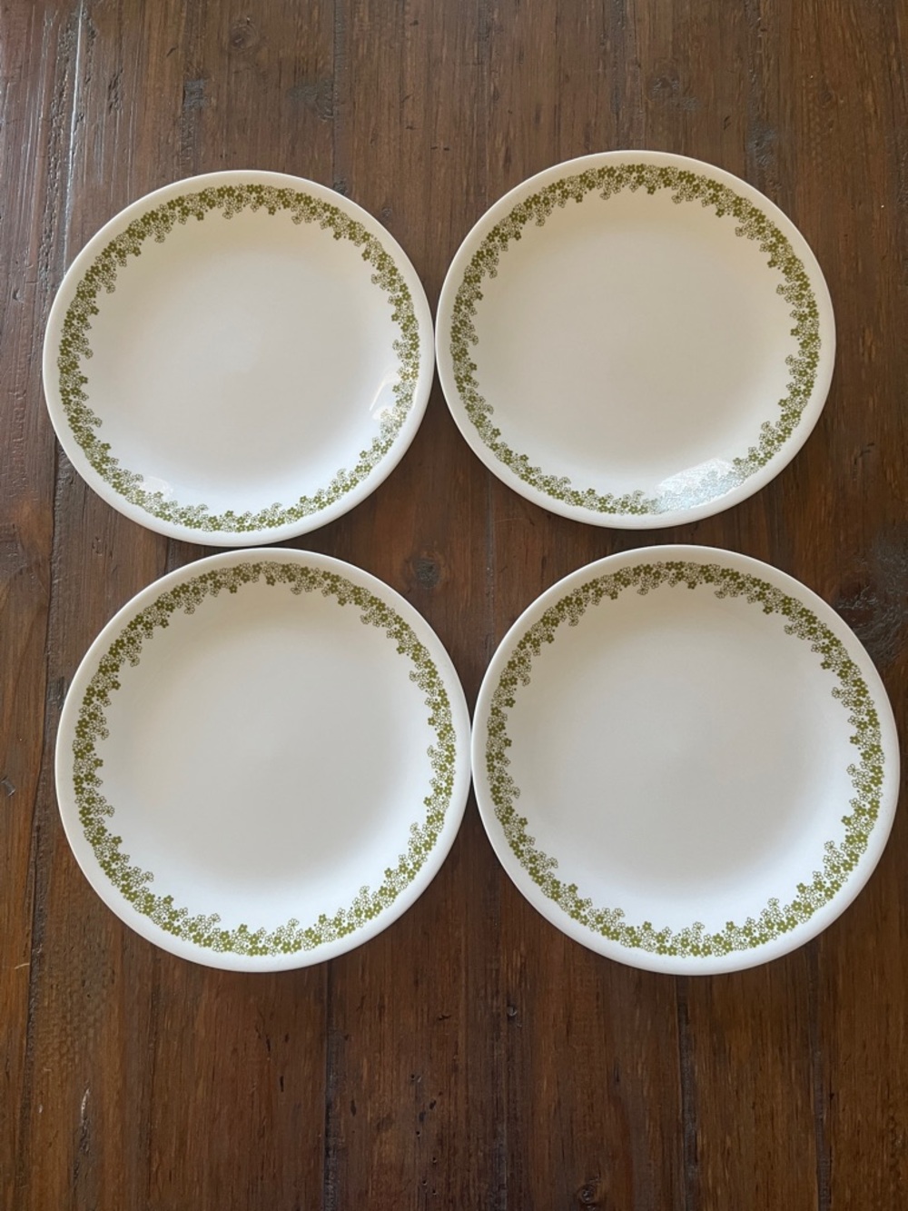 Vintage Corelle Spring Blossom also known as Crazy Daisy Salad Plates - Set of 4